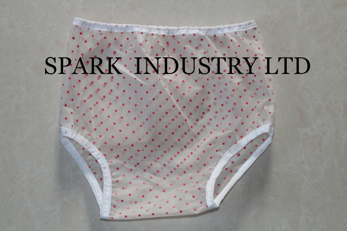 Plastic Incontinence Pants With Painting Adult Plastic Diaper Pants