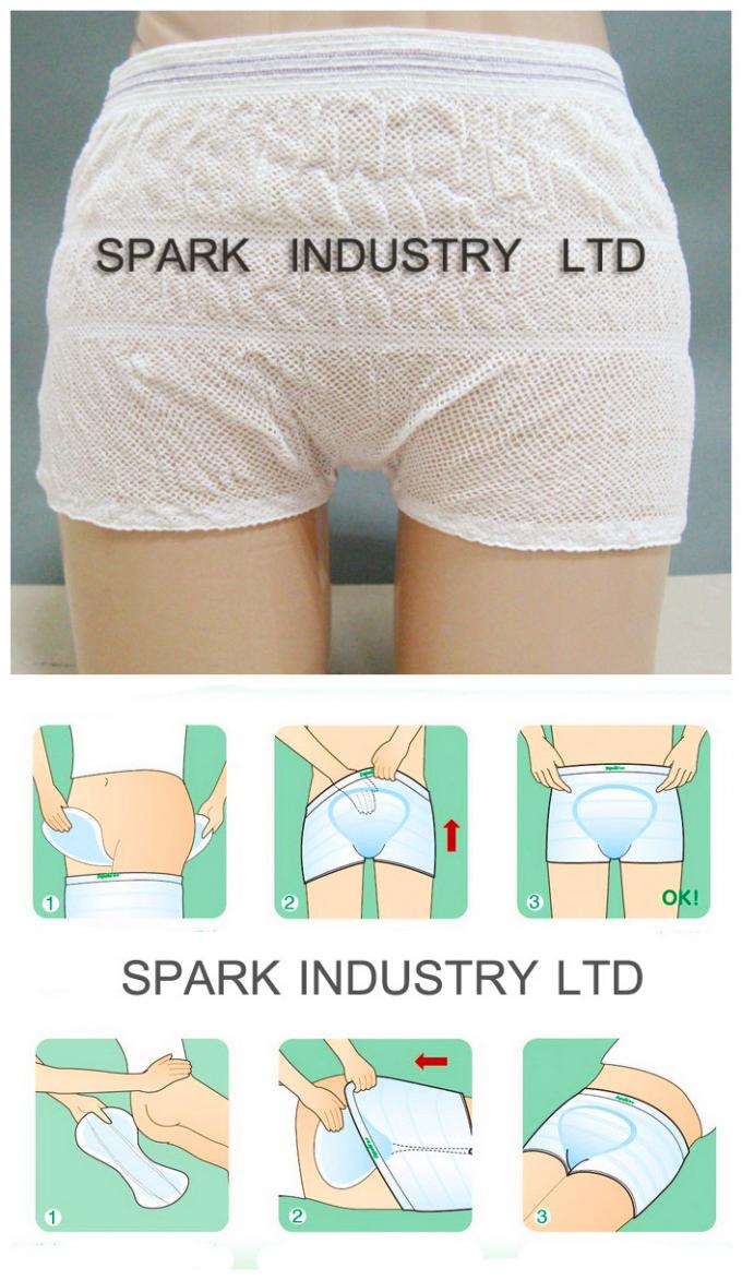 Maternity Mesh Incontinence Pants , Highly Stretchable Disposable