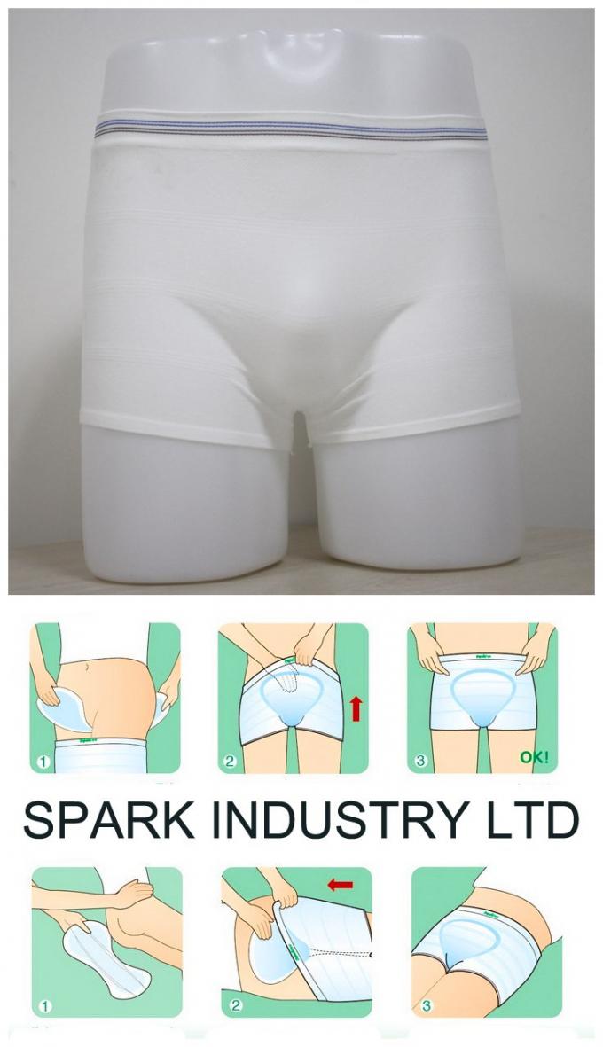 Patient / Maternity Seamless Incontinence Mesh Pants For Fixing Diapers