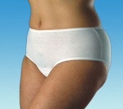 100% Cotton White Women Washable & Reusable Incontinence Underwear With Pad