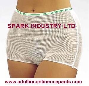 Highly Stretchable Disposable Fixation Mesh Maternity Briefs Pants Use With Pads